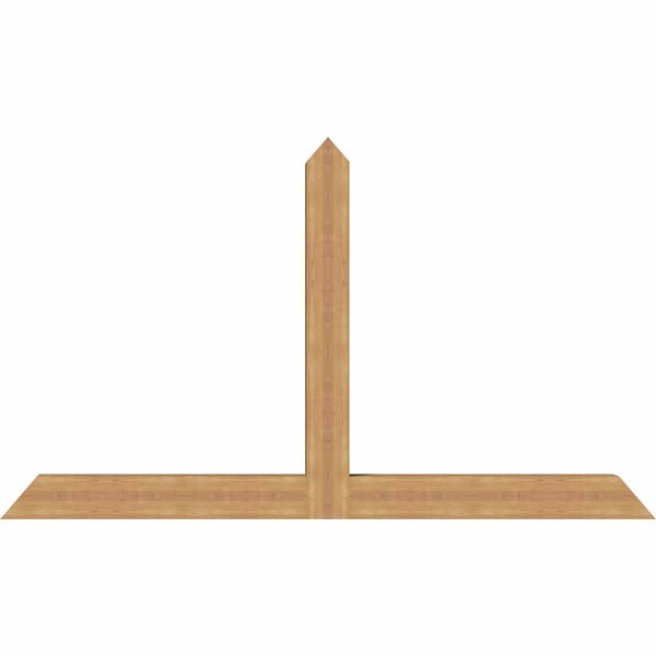 Ekena Millwork Portland Timber Gable Bracket, Western Red Cedar, 84"W x 49"H x 5 1/2"D x 5 1/2"F, 14/12 Pitch GBW084X49X0606POR00SWR - main